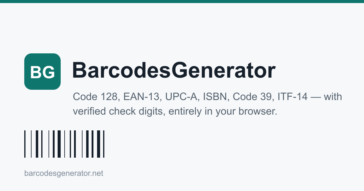 Free EAN-13 Barcode Generator & Check Digit Tool